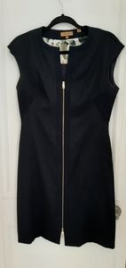 Ted Baker black dress front zipper Sz 6 (Ted Sz 2)